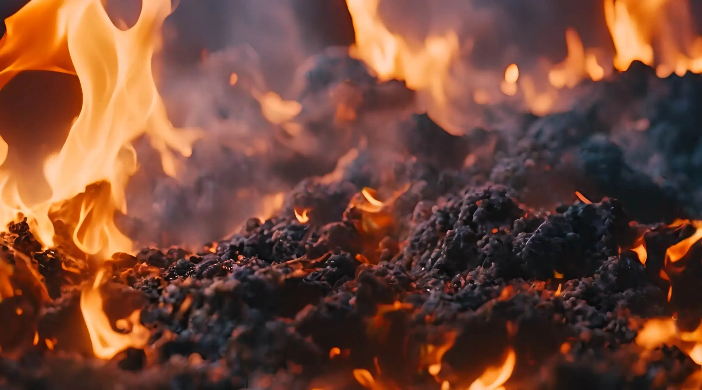 Fiery Blaze and Hot Coals Dynamic Video